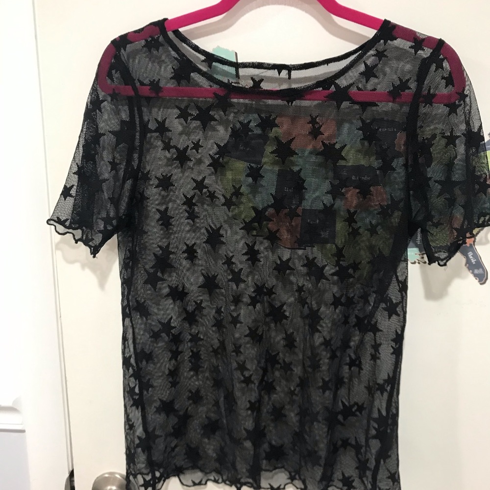 See through, stars party top